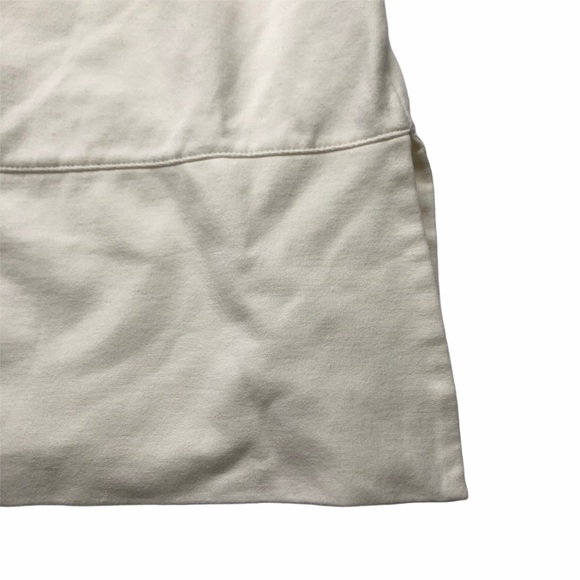 Liz Claiborne Women's Large Cream Short Sleeved Peblum Hem Top Blouse - Picture 3 of 6